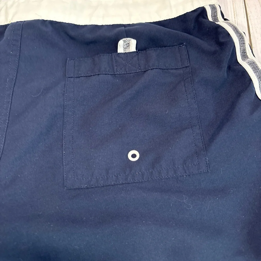 BIG FLIRT POLYESTER BOARD SHORTS NAVY BLUE READ MEASUREMENTS - Picture 6 of 6